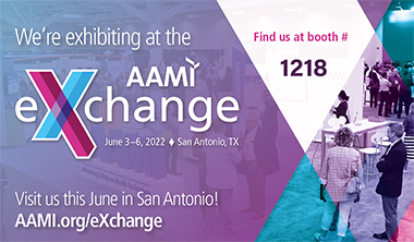 2022 AAMI Exchange - Find us at booth 1218.