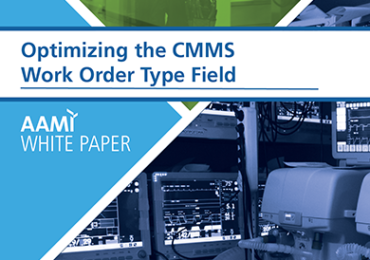 Optimizing the CMMS Work Order Type Field - AAMI Whitepaper.